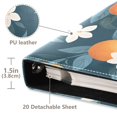 thumbnail image 3 of FORMRS 3 Ring Photo Album 4"x6" Self Adhesive Large Capacity PU Leather Cover, Oranges Pattern, 3 of 8
