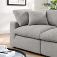 thumbnail image 2 of Commix Down Filled Overstuffed Boucle Fabric Loveseat in Light Gray, 2 of 5
