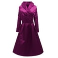 thumbnail image 5 of CAIXIA Women's Vintage Tea Dress Fall Fit and Flare 3/4 Sleeve Elegant Cocktail Party Formal Church Dresses 2026,Purple, 5 of 6