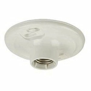 Craftmade K212-P Plastic One Piece Keyless Lamp Holder - White