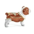 thumbnail image 6 of Luxury Giftware by Jere Pewter Bejeweled Crystals Gold-tone Enameled MAC English Bulldog Trinket Box with Matching 18 Inch Necklace QBJ4072, 6 of 8