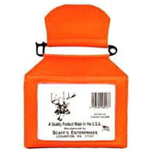 Scaff's Enterprises Plastic Billfold Fishing/Hunting License Orange Brand New!!! 