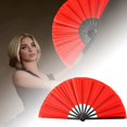 thumbnail image 2 of Paper Fans Set – Timeless Craftsmanship for Home and Events Polyester Fabric Durable Versatile Display Accessory for Living Room Bedroom Doorway, 2 of 6