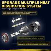 Lasfit H8 H9 H11 LED Headlight Bulbs, Switchback H11 LED Bulbs High/Low Beam Fog Light 60W 6000LM 6000K White/3000K Amber