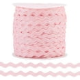 thumbnail image 6 of 137 Yards Rick Rack Trim for Sewing 3/8 Inch Rac RIC Ribbon Narrow Rickrack Wave Bending Fringe Trim Pearl Pink Zig Zag Polyester S Shaped Lace Woven Fabric with Spool for Crafts, 6 of 8