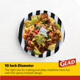 thumbnail image 4 of Glad Everyday Round Disposable Paper Plates with Referee Football Design | Cut-Resistant, Microwavable Paper Plates for All Foods & Daily Use | 10 Inches, 58 Count, 4 of 6
