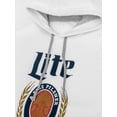 thumbnail image 2 of Tee Luv Miller Lite Beer Logo White Pullover Hoodie (Men's) (M), 2 of 3