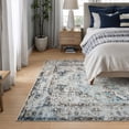 thumbnail image 2 of Bloom Rugs Washable Non-Slip 4' x 6' Rug - Beige / Blue Traditional Oriental Area Rug for Living Room, Bedroom, Dining Room, and Kitchen - Exact size: 4' x 6', 2 of 8
