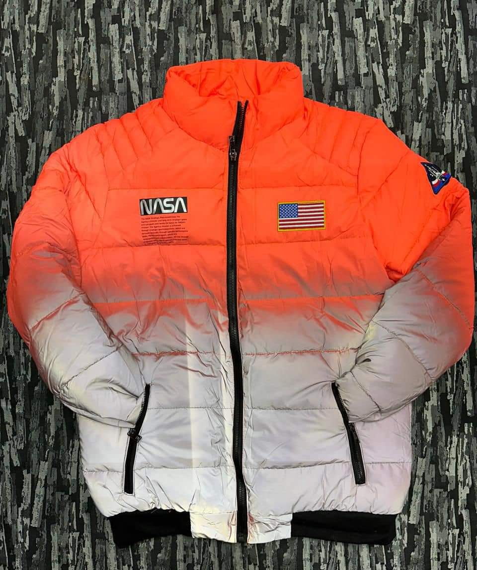 Nasa Chamarra Gris Que Brilla Nasa Patch Jacket España