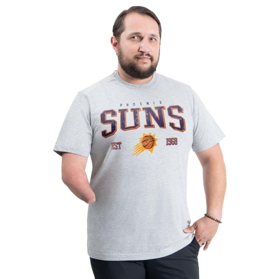 Men's G-III Sports by Carl Banks Gray Phoenix Suns Adaptive Classic Team Spirit Short Sleeve T-Shirt