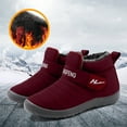 thumbnail image 2 of Xfvqtps Womens Ankle Boots Comfortable Fur Lined Fashion Waterproof Non Slip Outdoor Cotton Winter Snow Boots Skin Lined Slip On Warm Shoes Red, 2 of 6
