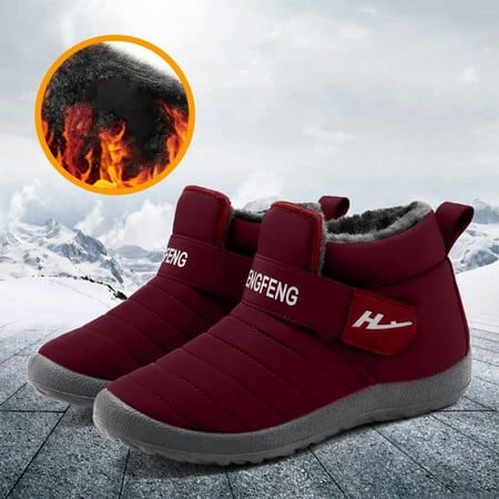 

Weloille Womens Snow Boots Winter Warm Booties Skin Skin Lined AntiSlip Ankle Boots Outdoor Slip On Water Proof Booties Comfortable Warm Shoes