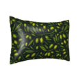 thumbnail image 2 of JUNZAN Green Branch Olive Silk Pillowcase for Hair and Skin,Cooling Sleep Both Sides Silk Satin Pillow Covers with Zipper for Women Men, 2 of 8