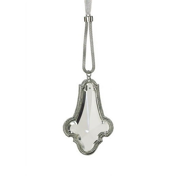 Allstate 8" Classy and Classic Crystal Pendant Drop Christmas Ornament - Silver