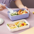thumbnail image 3 of Dvkptbk Lunch Box Rectangular Four-Button Plastic Lunch Box Double-Layer Microwaveable Student Lunch Box Office Worker Portable Tableware Lunch Box Camping Essentials, 3 of 5