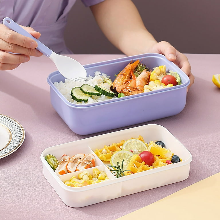 Cute Lunch Box For Kids Girl Portable Plastic Large Bento Box For Adults  Work Microwavable School Children Food Box