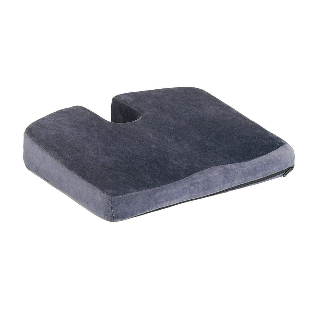 NOVA Medical Products Memory Foam Coccyx Seat Cushion, Charcoal Blue 2655C