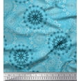 thumbnail image 1 of Soimoi Poly Georgette Fabric Mandala Ethnic Printed Craft Fabric by The Yard 42 Inch Wide, 1 of 1