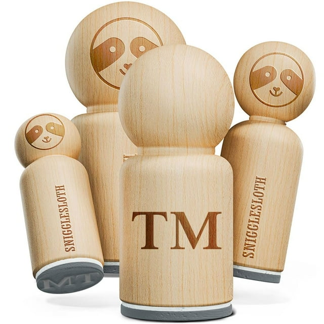 Trademark TM Symbol Rubber Stamp for Stamping Crafting Planners - 1/2 Inch Mini