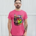thumbnail image 3 of Tee Hunt Adorable Kitten T-Shirt Andy Maxx Cat Men's Tee, Hot Pink, Large, 3 of 5