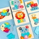 thumbnail image 5 of Rompecabezas de madera 3D Montessori para bebé juguete educativo de dibujos animados de animales juego para bebé, 5 of 5