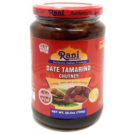 Rani Dates & Tamarind (Imli) Chutney 26.5oz (750g) Glass Jar, Ready to eat, Vegan ~ Gluten Free | NON-GMO | No Colors | Indian Origin