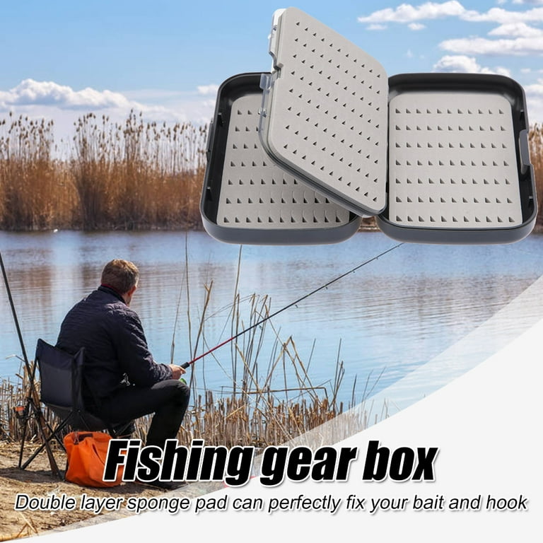 Portable Foam Fly Fishing Tackle Box Waterproof PE Lure Bait Hook Storage  Case
