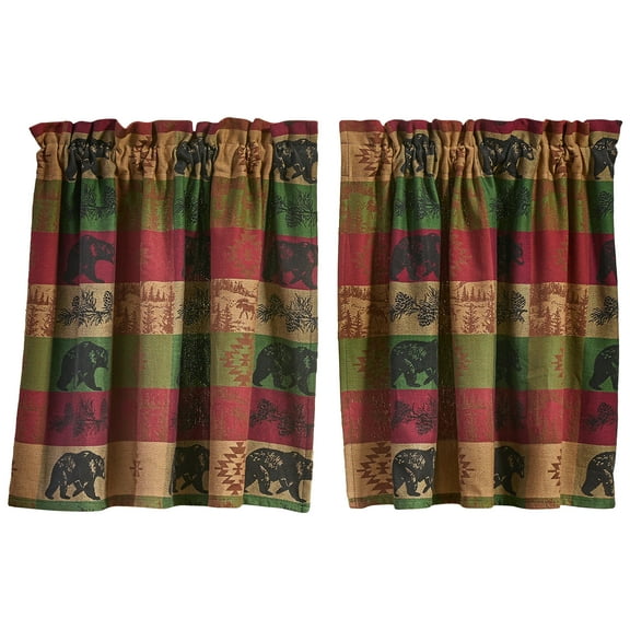 Park Designs Pinecones and Trees Tiers Pair 72" x 24"