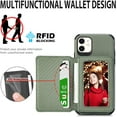 thumbnail image 2 of for iPhone 11 Case with Card Holder,Kickstand for iPhone 11 Wallet Case,RFID Blocking,Camera Protector,PU Leather Shockproof Protective Flip Cover for iPhone 11 Phone Case (Green), 2 of 14