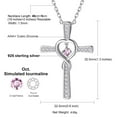 thumbnail image 5 of [Clearance] Cross Necklace for Women 925 Sterling Silver October Pink Birthstone Infinity Heart Necklace Cubic Zirconia Birthday Christmas Jewelry Gifts for Girlfriend Daughter, 5 of 7