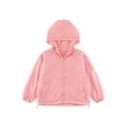 thumbnail image 1 of Veste à Capuche Zippée pour Enfants, Noir Uni à Manches Longues avec Col Rabattu et Poche avant, Taille 120 cm, 1 of 3