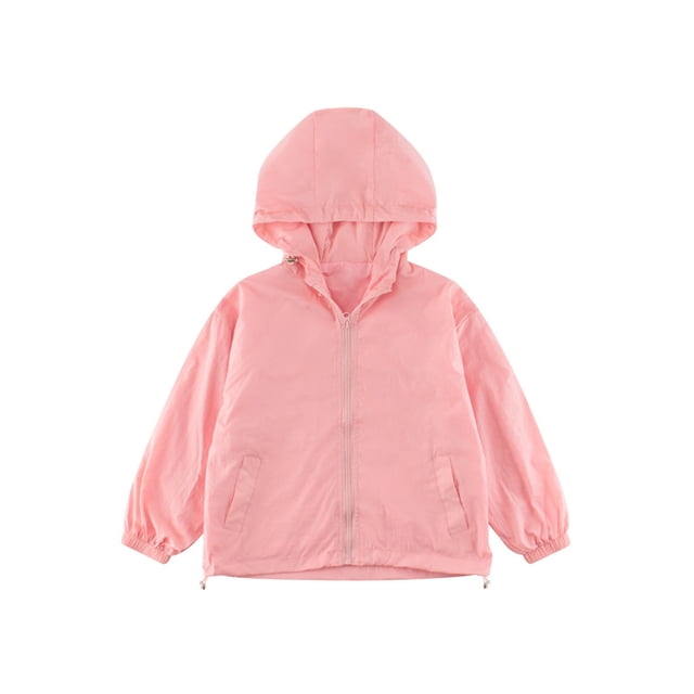 Veste à Capuche Zippée pour Enfants, Noir Uni à Manches Longues avec Col Rabattu et Poche avant, Taille 120 cm