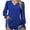 Royal Blue, variant on Weardear Womens Blouses Dressy Casual Womens Long Sleeve Tops Tunic Shirts V Neck Loose Chiffon Business Work Blouse