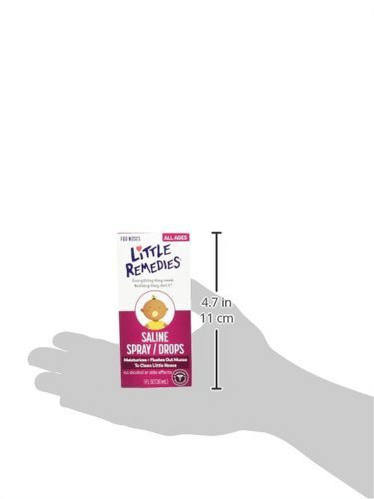 Little Remedies Newborn + Nose Saline Spray Drops, Wash Away Mucus, 1 Oz, 6-Pack