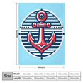 thumbnail image 4 of Orinice Anchor Stripes Sailor Warm Lightweight Blanket Soft Fleece Blankets All Seasons Super Soft Flannel Material Blanket 40x50in, 4 of 6