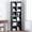 Black, variant on NEWSENDY 68.5 Inches Small Tall Narrow Corner Bookshelf, 6 Shelf Cubby Storage Organizer for Small Spaces, Freestanding Storage Cabinet for Bedroom Library Living Room Home Office, Brown