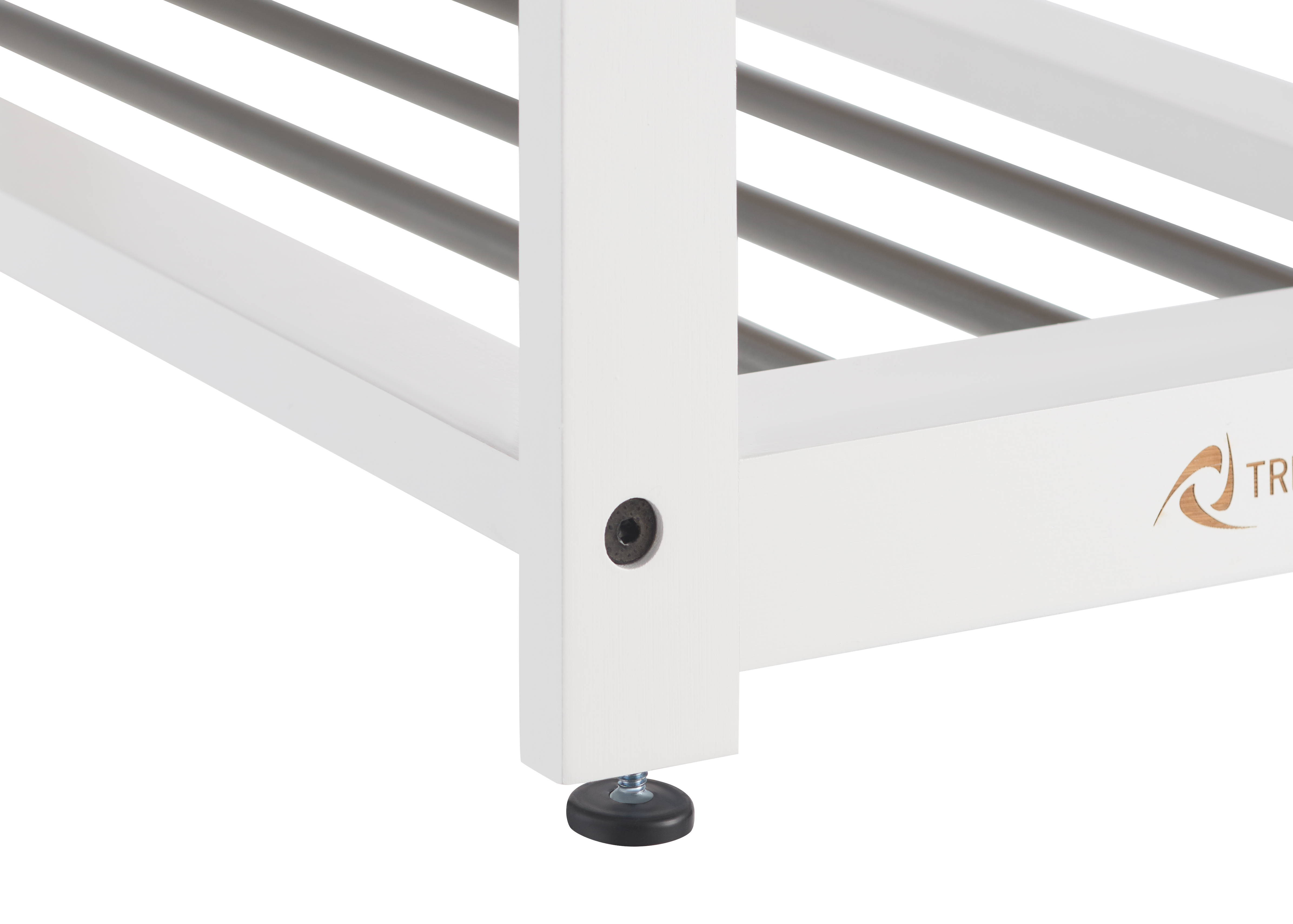 TRINITY EcoStorage® | 3-Tier Bamboo & Metal Shoe Rack | White