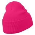 thumbnail image 4 of Smile Face Embroidered Long Beanie - Magenta OSFM, 4 of 5