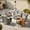 Dark Gray, variant on OLINOA 7 Piece Outdoor Patio Furniture All-Weather Wicker Conversation Set with 2 Swivel Chairs, Loveseat, 2 Armchairs, Coffee Table & Side Table for Backyard Garden Porch, Black