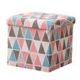 thumbnail image 1 of simhoa Pouf de Rangement Pliant en Coton et Lin Cube Repose-Pieds Siège Tabouret Table Basse Banc A, 1 of 8