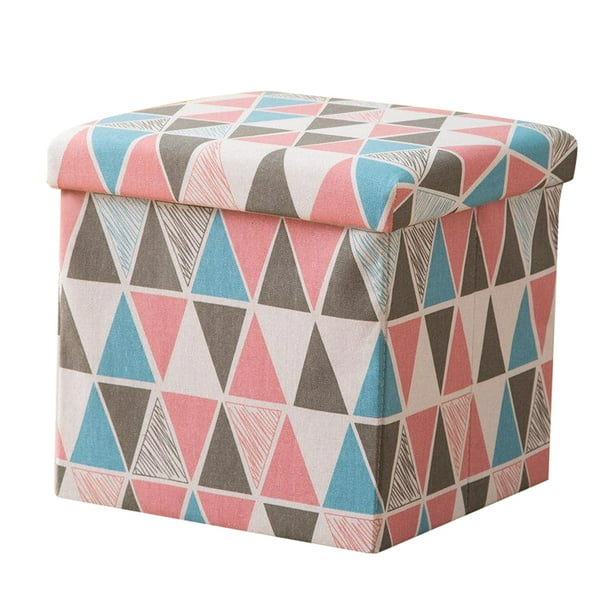 otomano de almacenamiento, asiento plegable del reposapiés del pecho de juguetes, de almacenamiento funciones para uso en interior y A