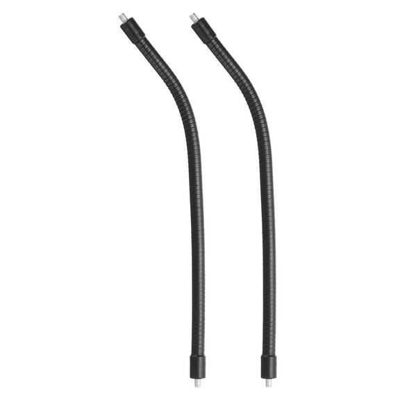 Uxcell 12" Gooseneck, 2 Pcs 1/4"-20 Male to Male Thread Flexible Tube Extension, Black