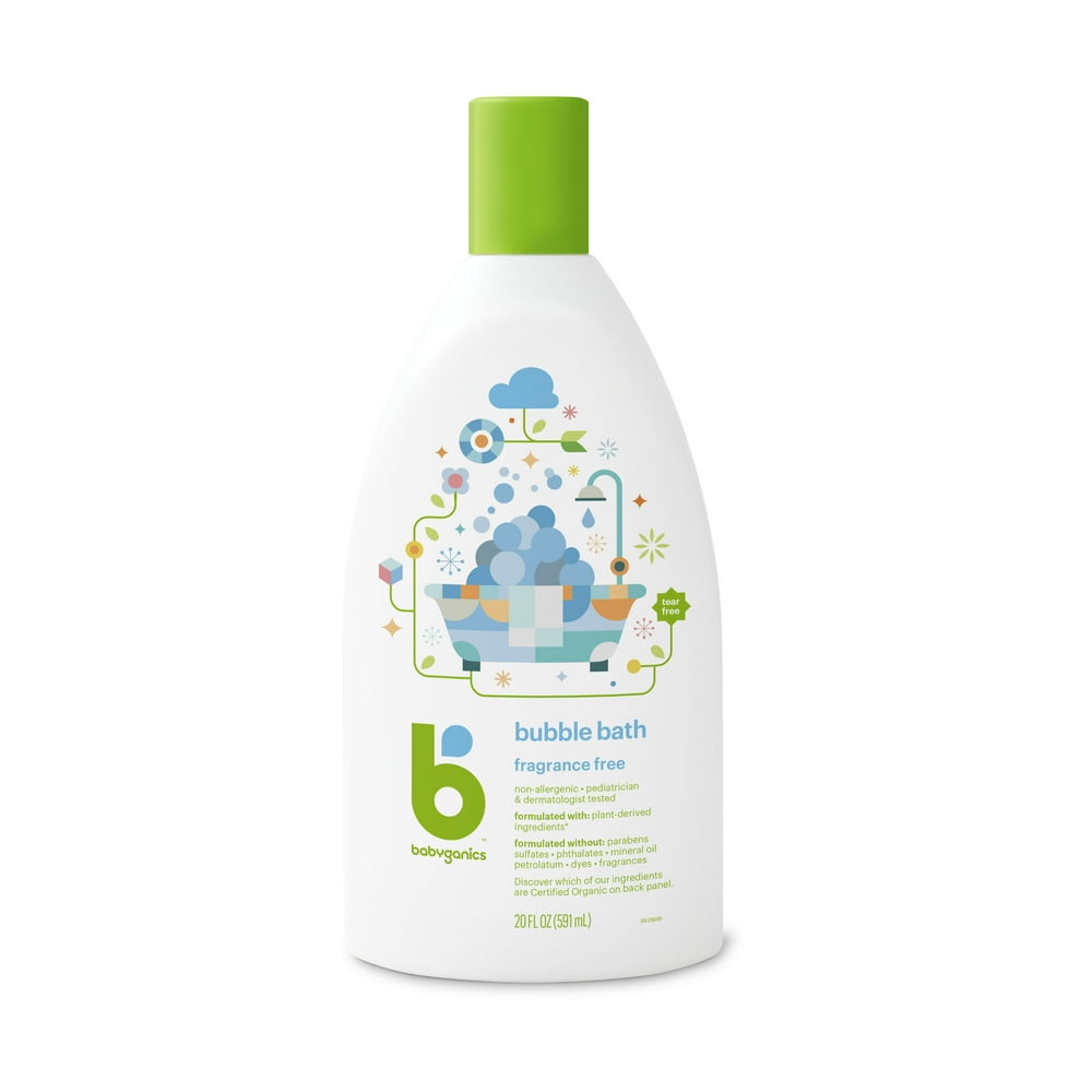 Babyganics Bubble Bath Fragrance Free 20 fl oz Walmart com Walmart com