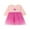 Rose Red, variant on Bellafa Toddler Girls Casual Fairy Applique Tulle Dress Ruffle Long Sleeve Princess Girls Sparkle Tutu Dress For 2-7 Years