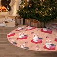 thumbnail image 6 of Daiia Bunny And Strawberry Drawing Merry Christmas Tree Skirt , Xmas Large Lace-up Tree Skirt, Santa Snowflakes Rustic Home Decorations New Year Party Farmhouse Decor-48", 6 of 7