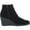Black, variant on Womens Noellee Ankle Zip-Up Wedge Boots
