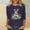 Purple, variant on Hueook Women's Tops Ladies' Easter Print Round Neck Three Quarter Sleeve 3/4 Sleeve T-shirt Loose White 2X