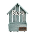 thumbnail image 2 of Wooden Flower Pot Storage Rack Green Wooden House Keychain Wall Mount Rack with Hooks Entryway Key Organizer and Flower Pot Storage for Small Spaces(1Pcs) Rkxzt, 2 of 8