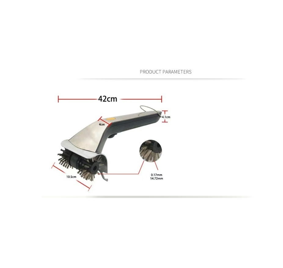 w Electric Grill Brush Outdoor Steam Cleaning Brushes BBQ Cleaner Electric Steam Grill Brush,1 * Electric Grill Brush,Silver & Black