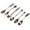 Assorted Color, variant on Miangastore 6pcs Vintage European Tableware Coffee Spoon Set Royal Spoon Fork Set Dessert Forks for Sweet Snacks (Bronze)